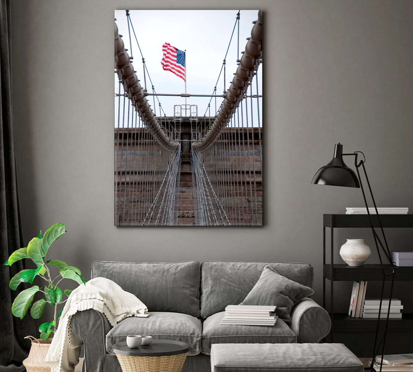 Brooklyn Bridge US New York City - V Famous Landmarks Artwork Print Artesty   