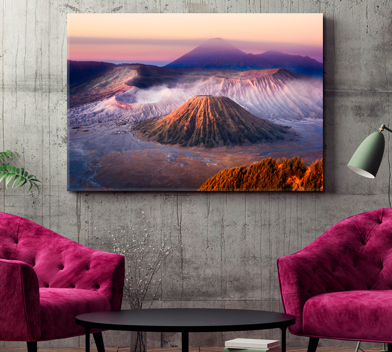 Java Mount Bromo Sunrise Twilight Sky Fog Nature Landscape Famous Landmarks Artwork Print Artesty   