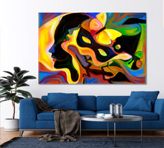 MULTIFACETED CONSCIOUSNESS People Live Paints Abstract Art Print Artesty 1 panel 24" x 16" 