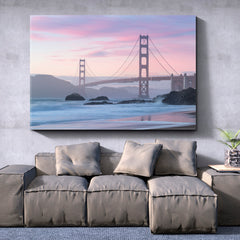 Famous Golden Gate Bridge San Francisco California Cities Wall Art Artesty 1 panel 24" x 16" 