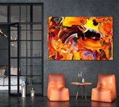 Inner World in Flowing Curves Abstract Art Print Artesty 1 panel 24" x 16" 