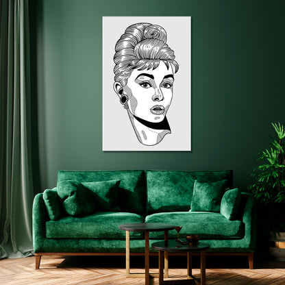 AUDREY HEPBURN Contemporary Style Celebs Canvas Print Artesty   