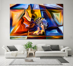 BEST GEOMETRIC ABSTRACT VARIETY Seashell And Forms Contemporary Abstraction Abstract Art Print Artesty 1 panel 24" x 16" 
