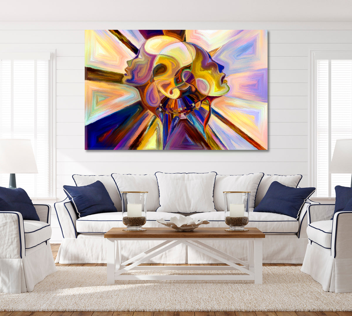 SHAPES Abstract Contemporary Abstract Art Print Artesty 1 panel 24" x 16" 
