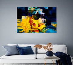 ABSTRACT Thoughts And Emotion Contemporary Surrealism Abstract Art Print Artesty 1 panel 24" x 16" 