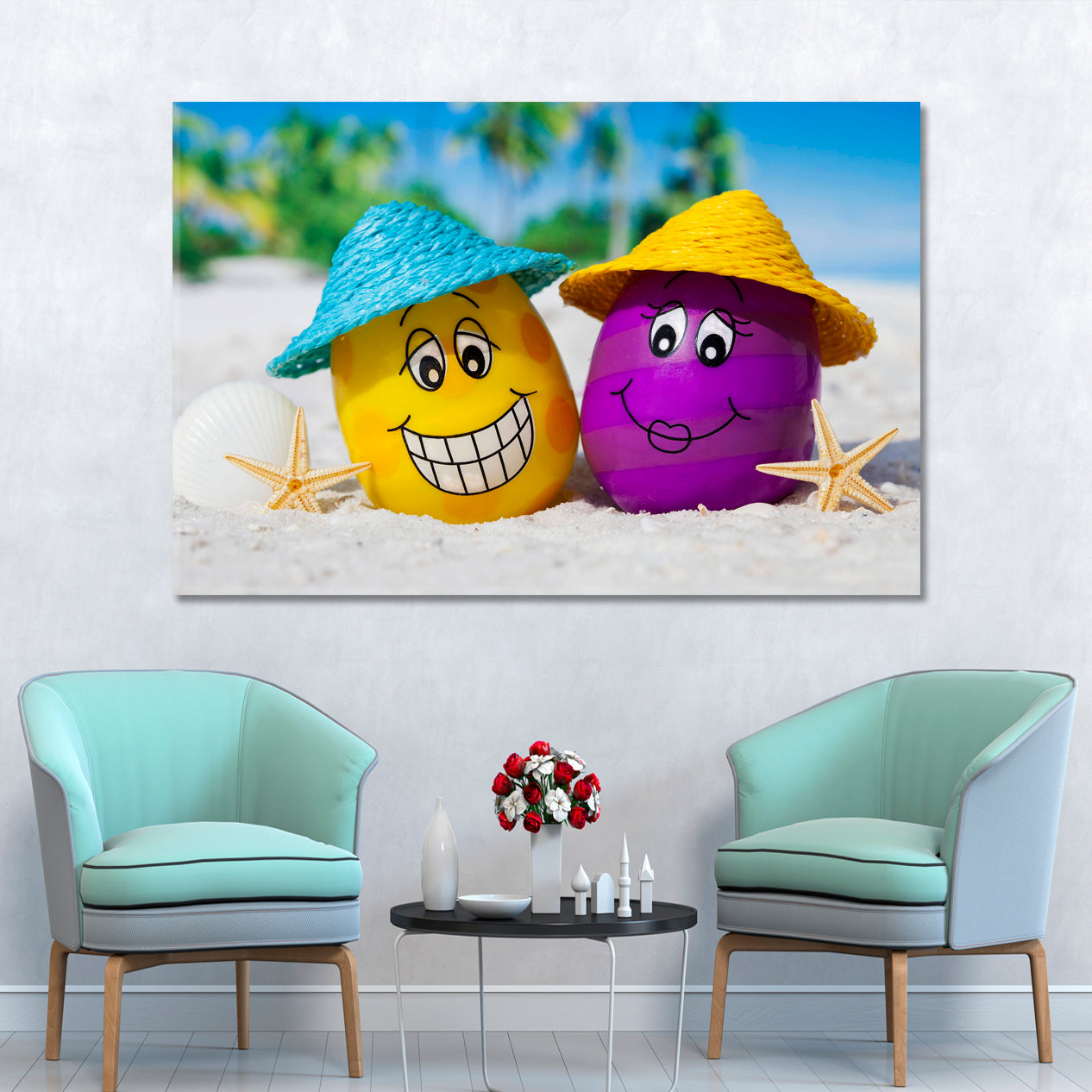 LOVELY SUMMER Colorful Funny Style Photo Art Artesty 1 panel 24" x 16" 