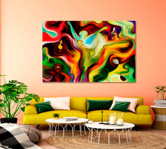 Music Ballet In Vibrant Abstract Shapes Abstract Art Print Artesty 1 panel 24" x 16" 