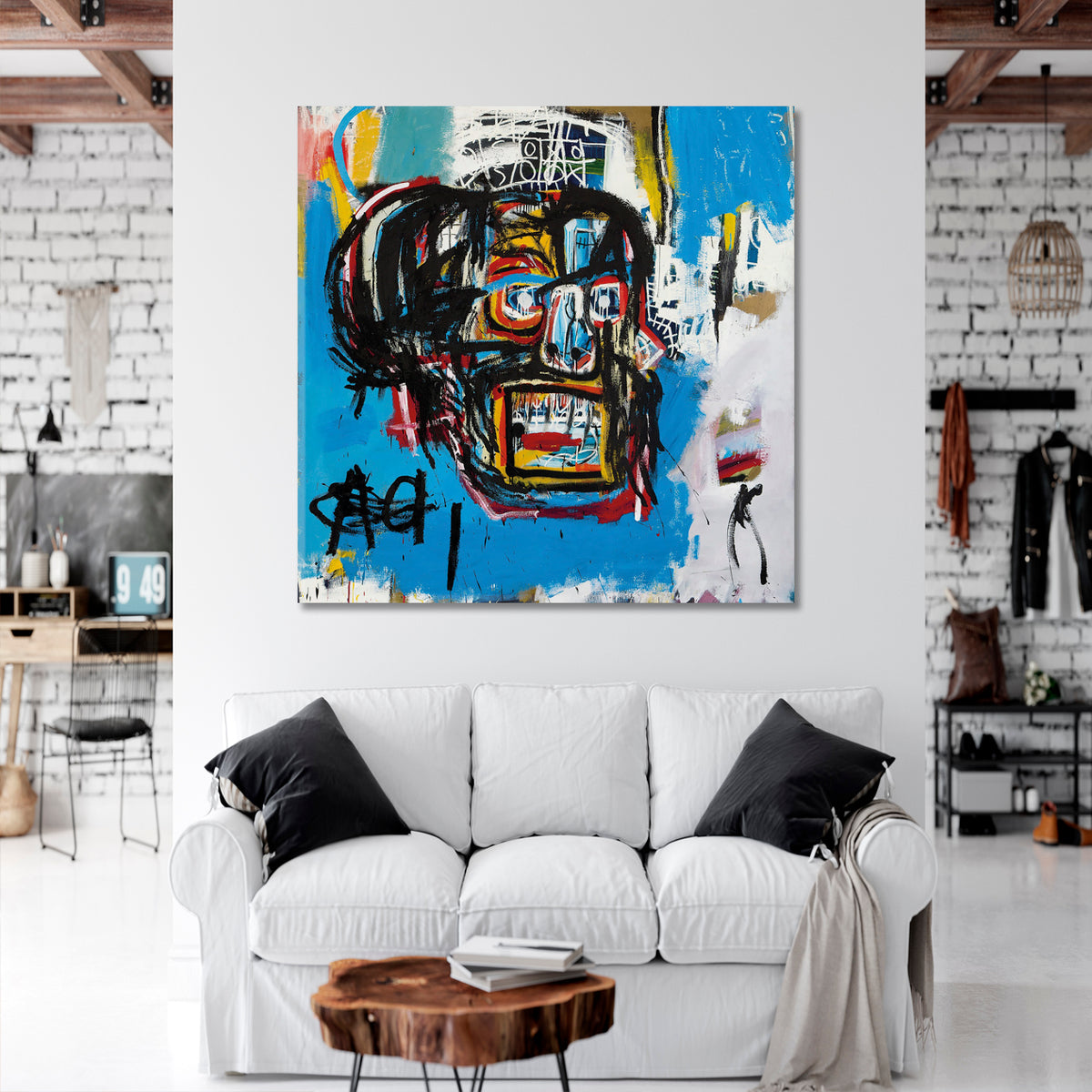SKULL BY BASQUIAT Canvas Print Wall Art Affordable Home Decor – Artesty.com