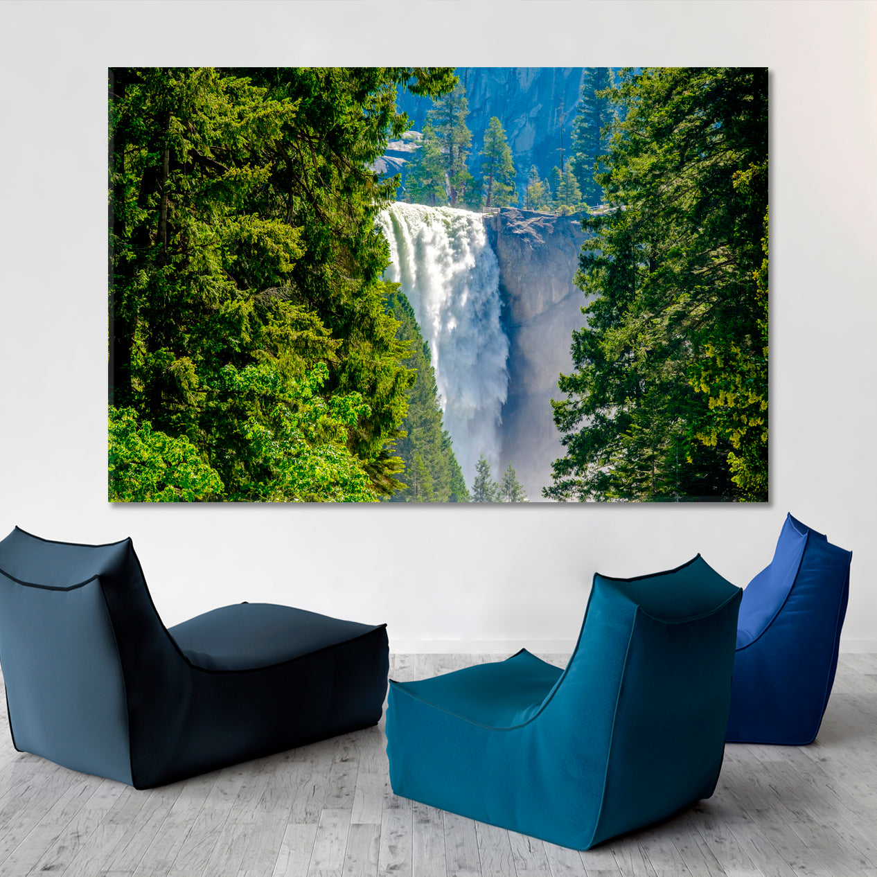 WATERFALL Vernal Falls Yosemite National Park California USA Nature Wall Canvas Print Artesty   