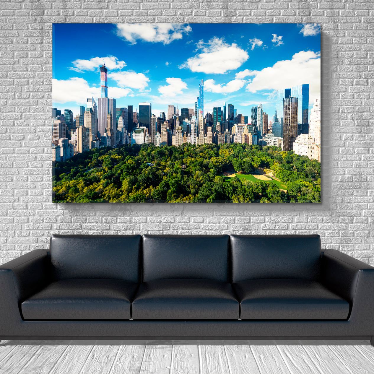 New York City Manhattan Central Park View Cities Wall Art Artesty 1 panel 24" x 16" 