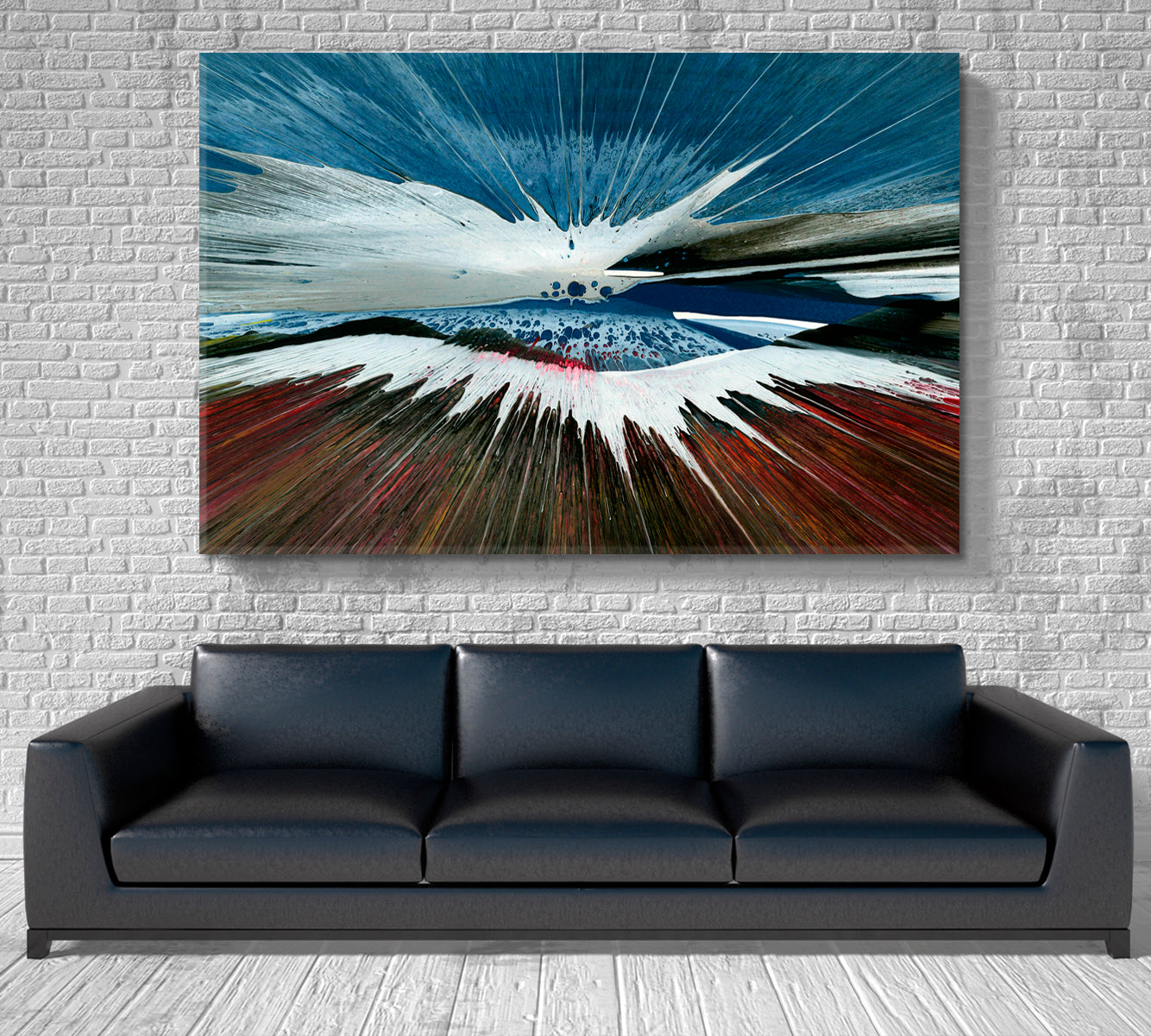 Mount Kilimanjaro Vibrand Fluid Splash Abstract Naturalism Expressionism Abstract Art Print Artesty 1 panel 24" x 16" 