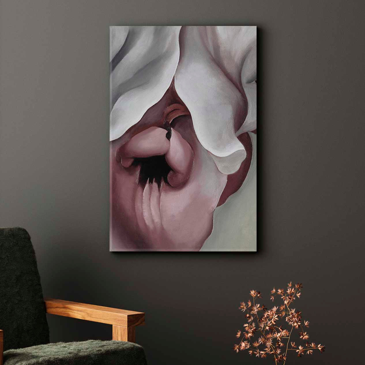 ABSTRACT FLOWERS Contemporary Purple Canvas Print | Vertical Fine Art Artesty   