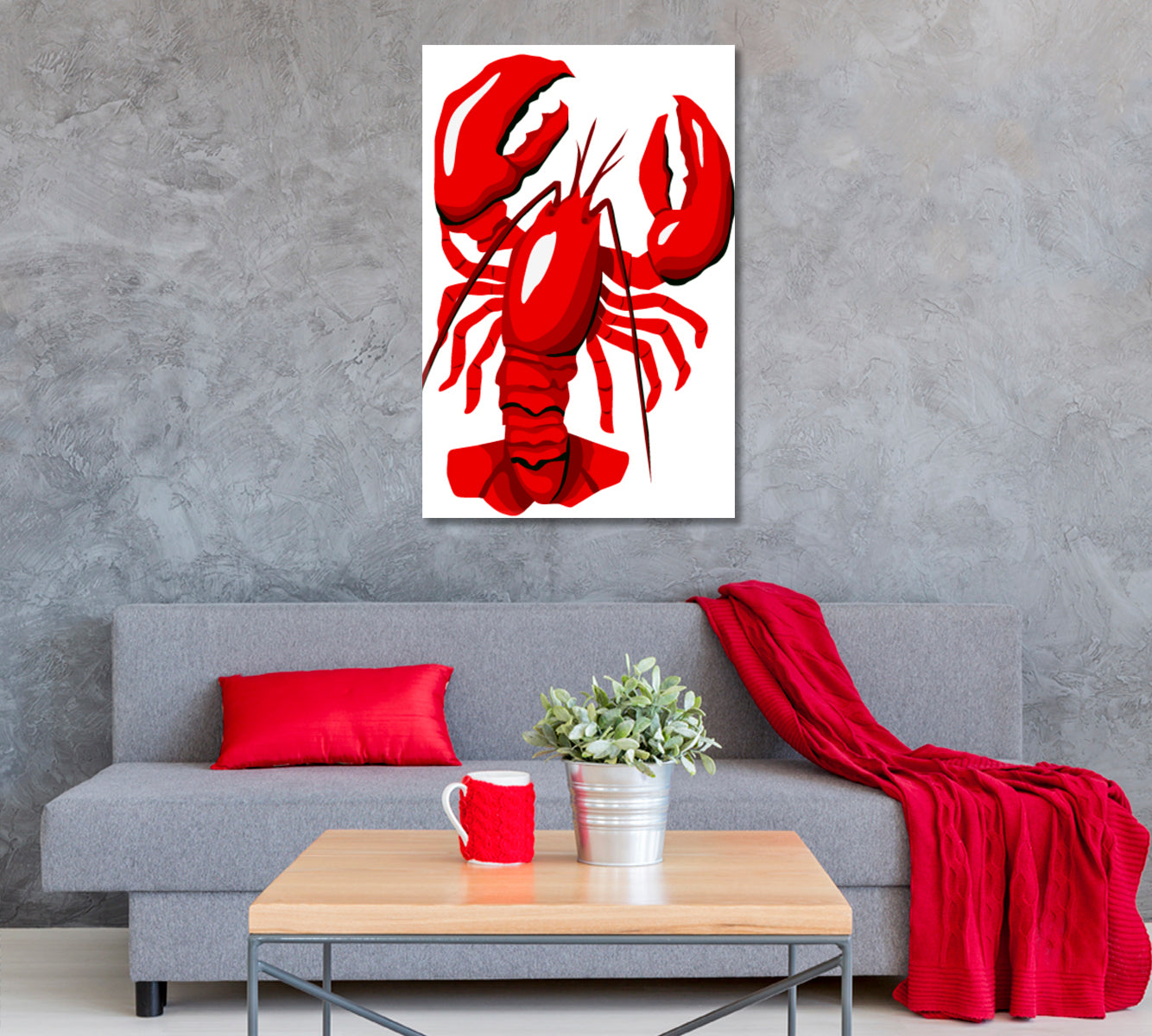 Red Lobster Animals Canvas Print Artesty   