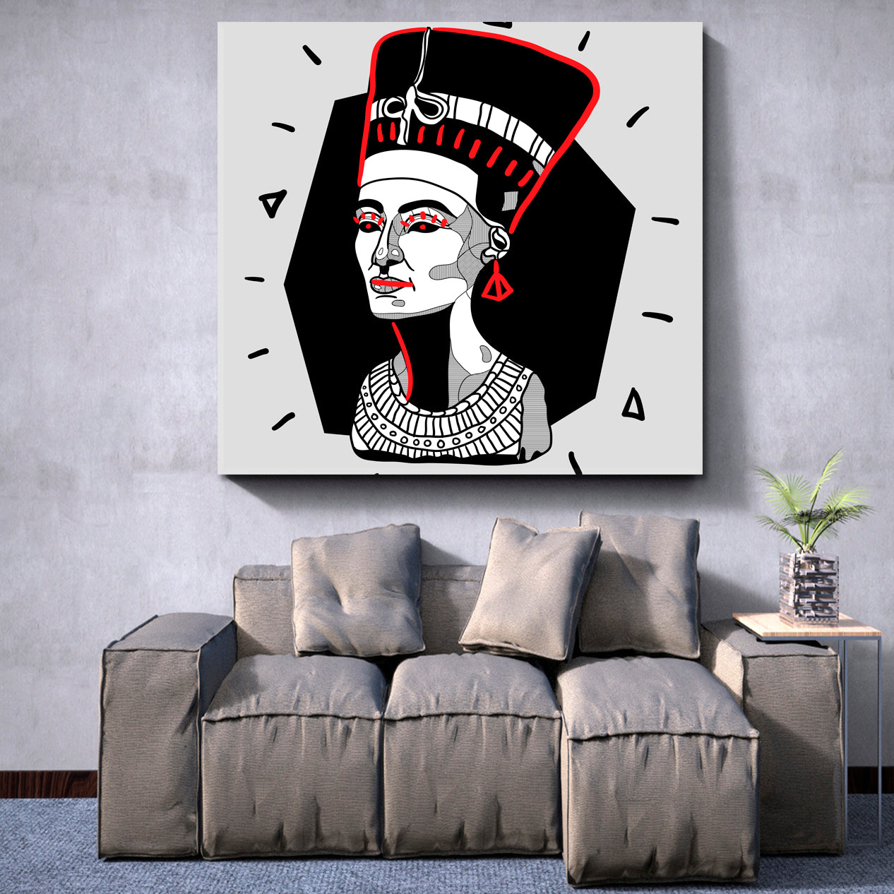 NEFERTITI Goddess Ancient Egyptian Queen Contemporary Style Contemporary Art Artesty   