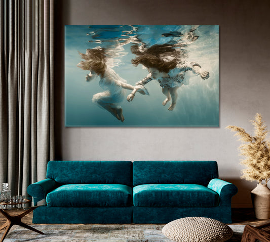 UNDER THE WATER Beautiful Shot Fine Art Artesty 1 panel 24" x 16" 