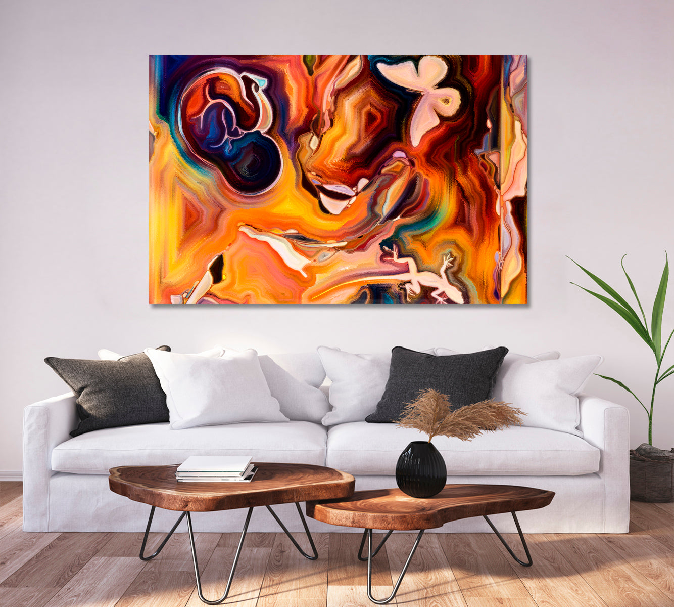 LIVES AND LIFE INSIDE A PAINTING Abstract Art Print Artesty 1 panel 24" x 16" 