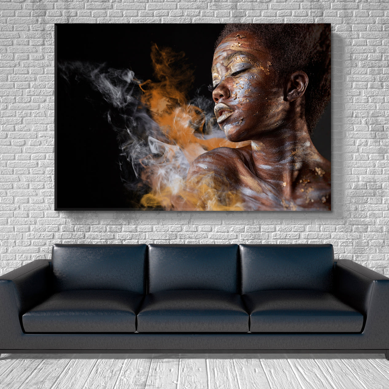 SMOKE Young African American Woman Body Art Photo Art Artesty   
