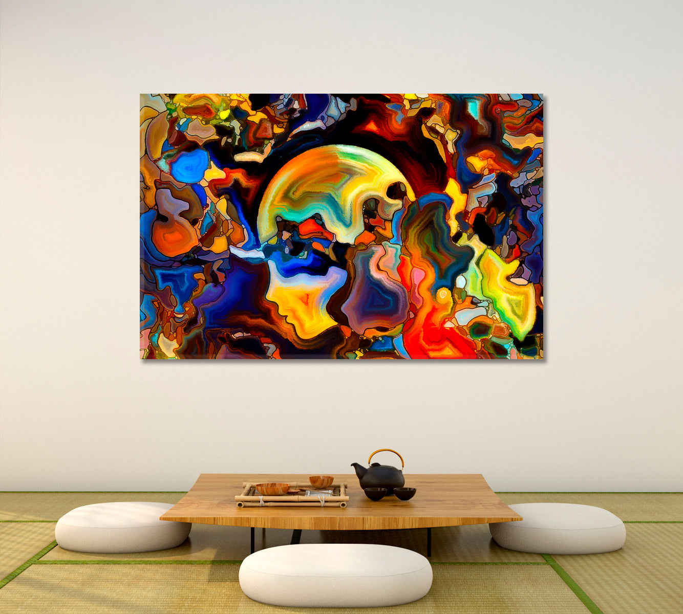 Colors Mind Shapes Abstract Art Print Artesty 1 panel 24" x 16" 
