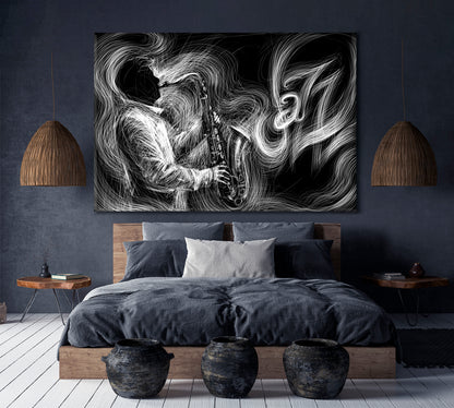 Jazz Saxophone Player Musician Music Wall Panels Artesty   