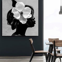 Black Women African American Girl Beauty Contemporary - S Black and White Wall Art Print Artesty   