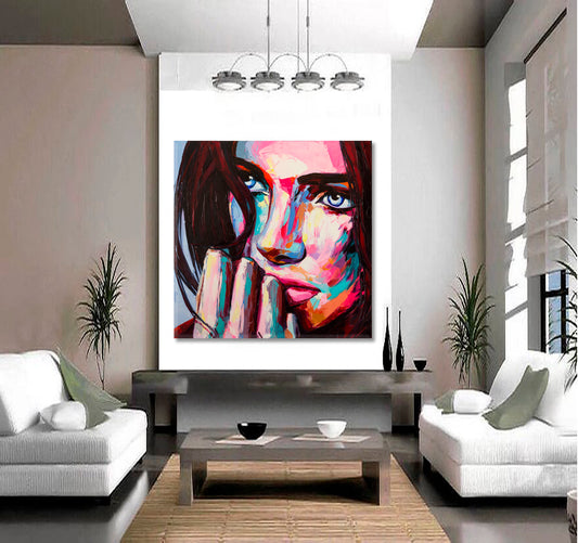 DIFFERENT VISION  Beauty Woman Contemporary Art - Square Panel Fine Art Artesty   