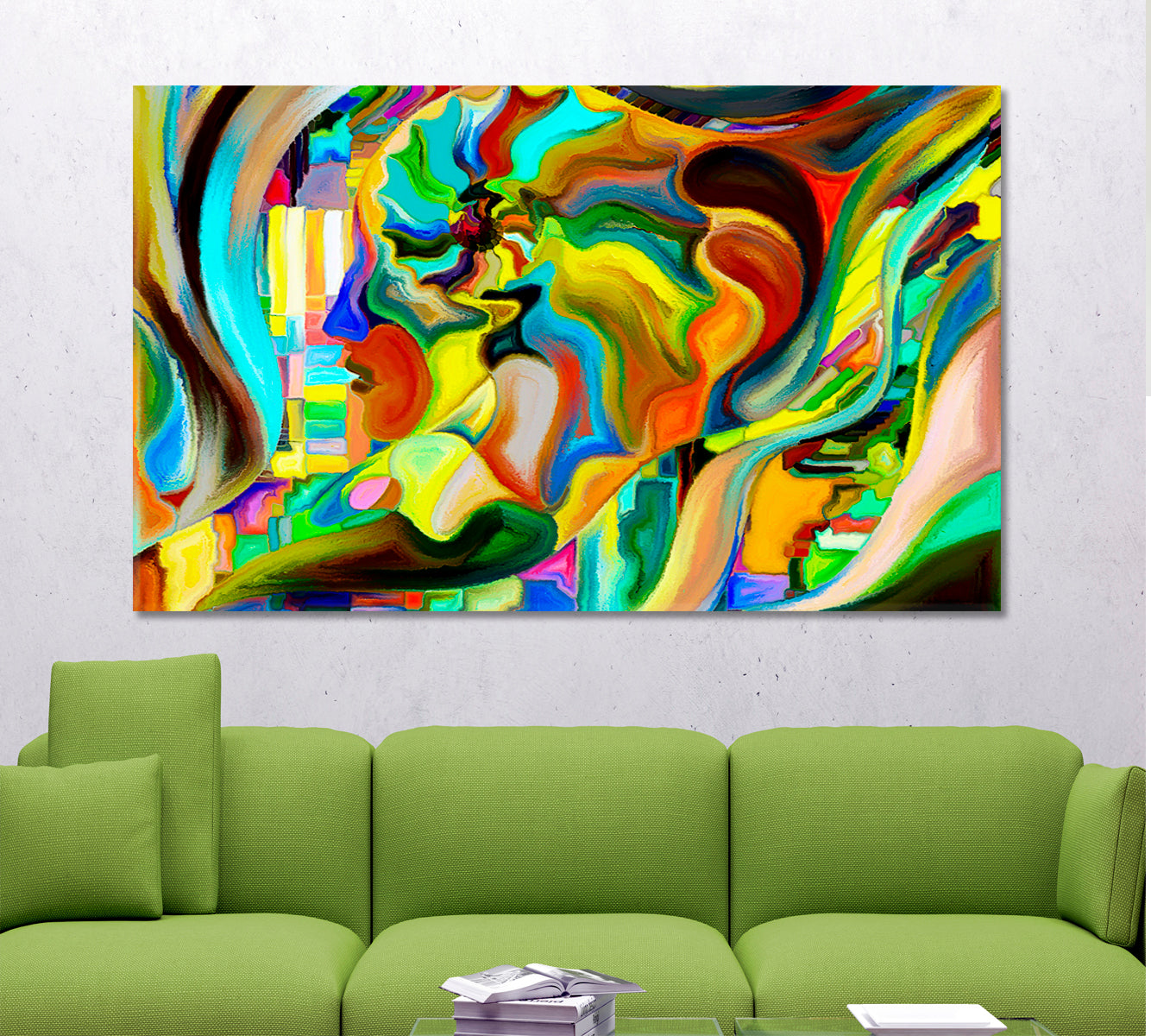 Personification of Nature in Paints Abstract Art Print Artesty 1 panel 24" x 16" 
