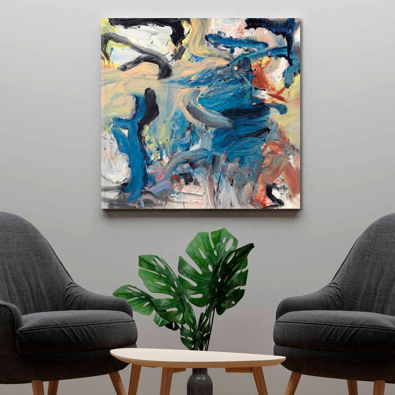 Abstract Colorful Expressionism Willem De Kooning Style Abstract Art Print Artesty   