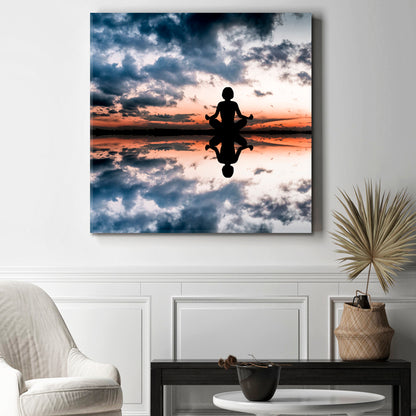 YOGA Panoramic Sunset Skyscape Canvas Artesty 1 Panel 12"x12" 