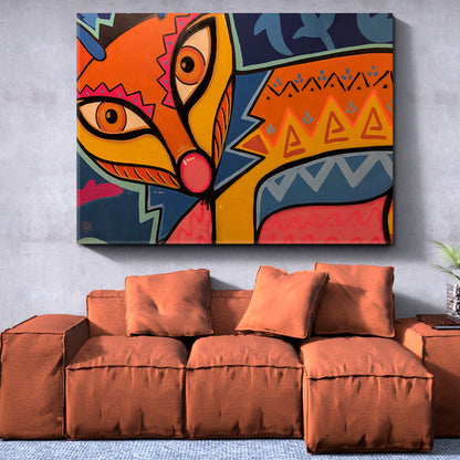 ABSTRACT FOX Vivid Modern Painting Abstract Art Print Artesty   