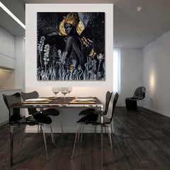 BLACK AND GOLD Amazing Abstract Contemporary Art Artesty   