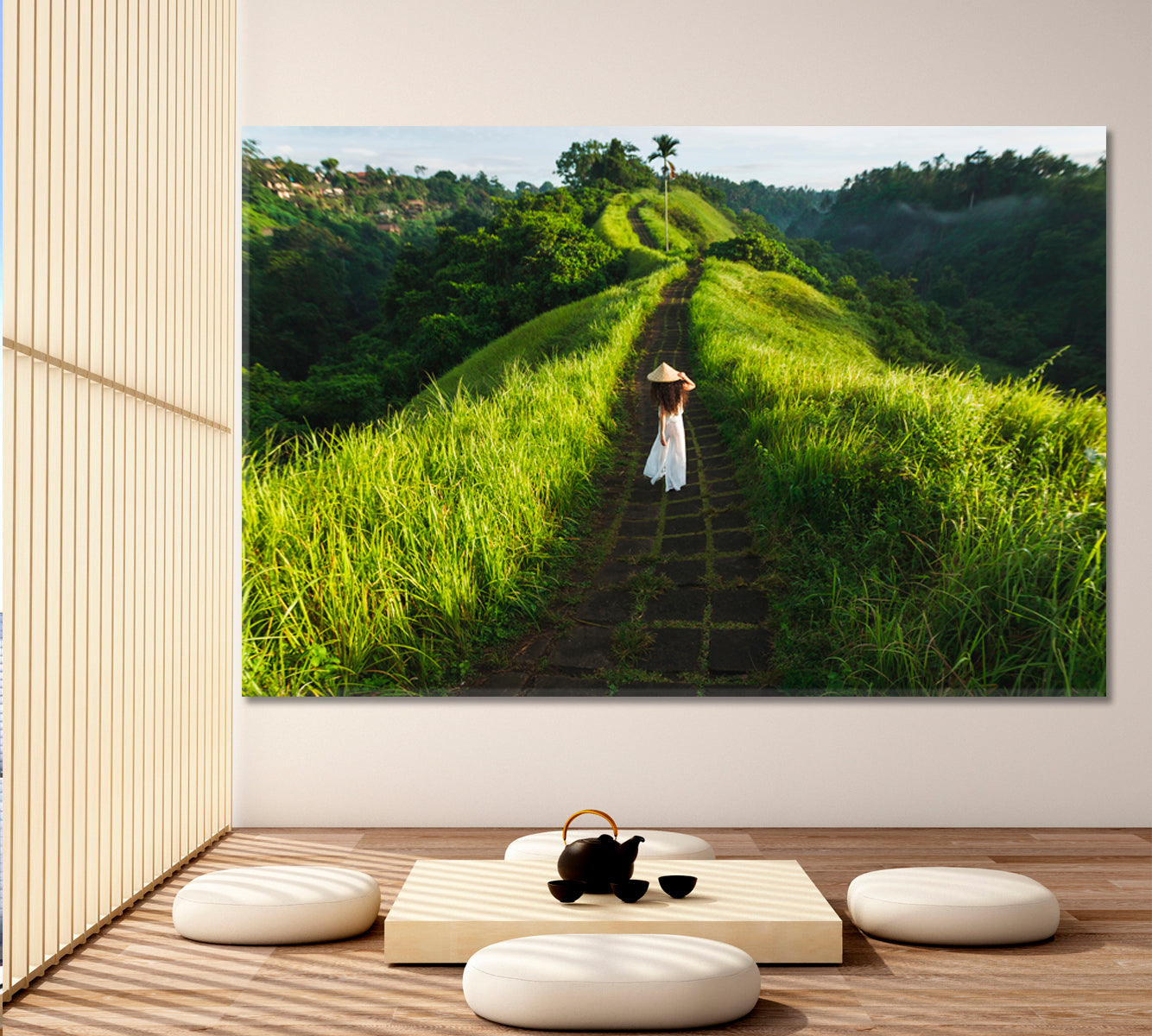 WAY OF ARTIST Beautiful Landscape Campuhan Ridge in Bali Ubud Nature Wall Canvas Print Artesty   