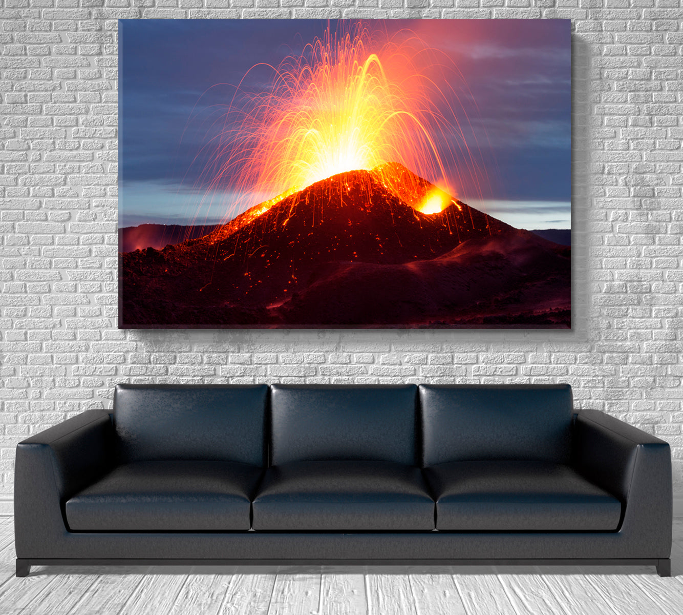 Huge Eruption Active Volcanoes Scenery Landscape Fine Art Print Artesty 1 panel 24" x 16" 