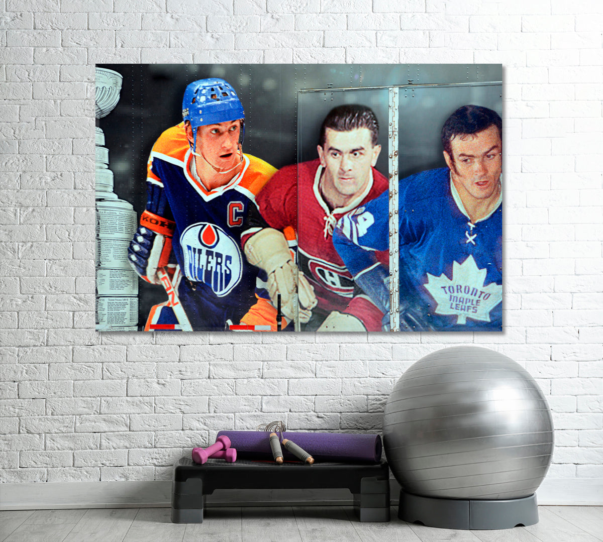 HOCKEY FANS NHL Street Art Canada MAN CAVE Decor Canvas Print Motivation Sport Poster Print Decor Artesty 1 panel 24" x 16" 