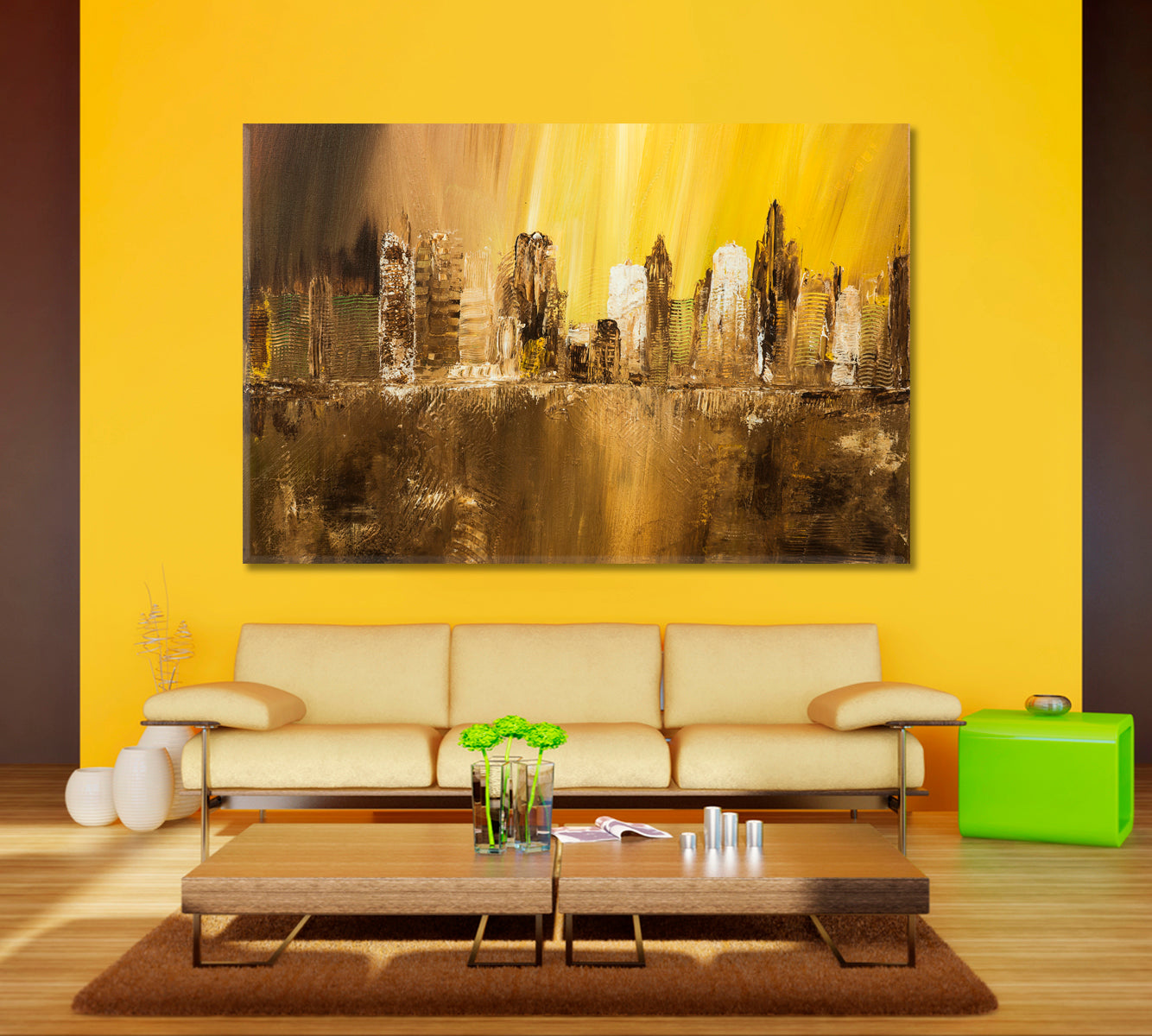 Abstract City Creative Modern Art Contemporary Art Cities Wall Art Artesty 1 panel 24" x 16" 