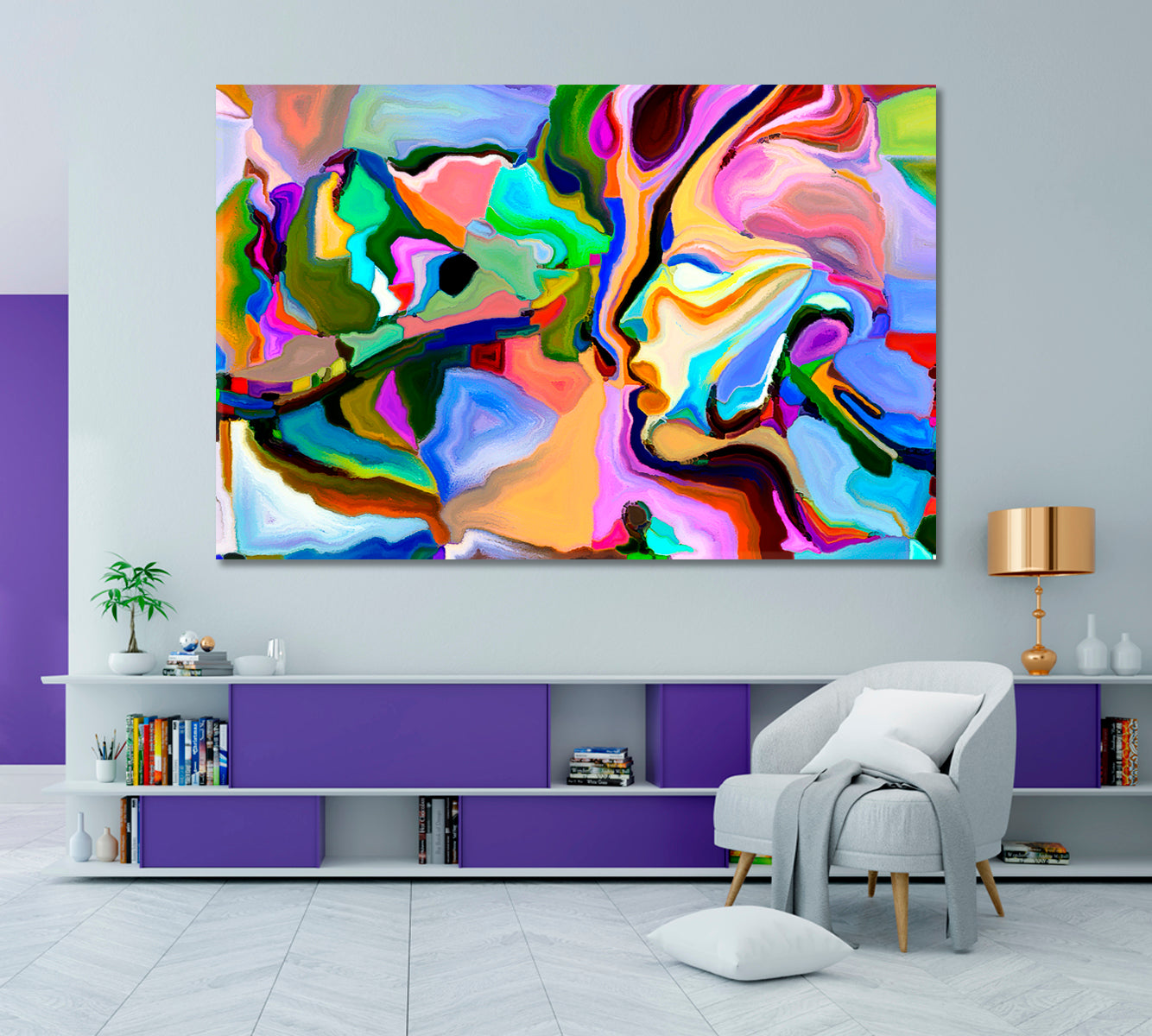 Magical Vivid Colors Game Abstract Design Abstract Art Print Artesty 1 panel 24" x 16" 
