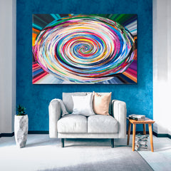 VORTEX Abstract Expressionism Swirl Forms Lines Shapes Abstract Art Print Artesty 1 panel 24" x 16" 