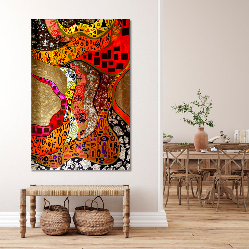 TRIPPY Psychedelic Visual Abstract Canvas Print Wall Art Home Decor ...