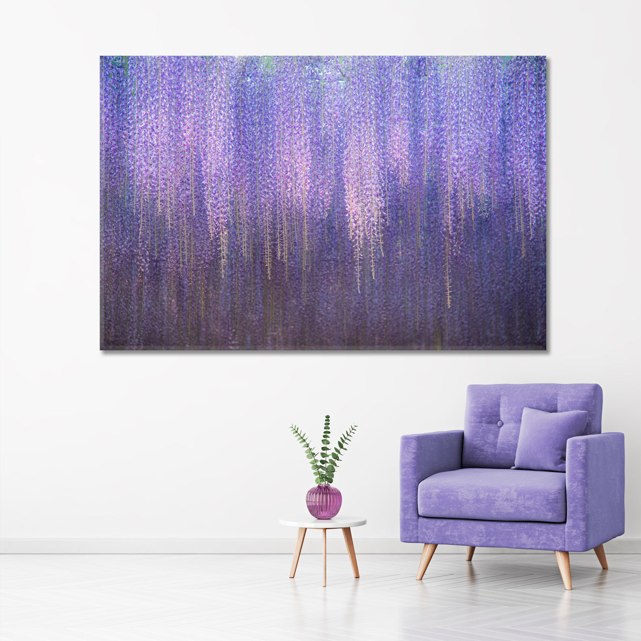 Beautiful Great Purple Pink Wisteria Trellis Ashikaga Flower Park Japan Floral & Botanical Split Art Artesty   