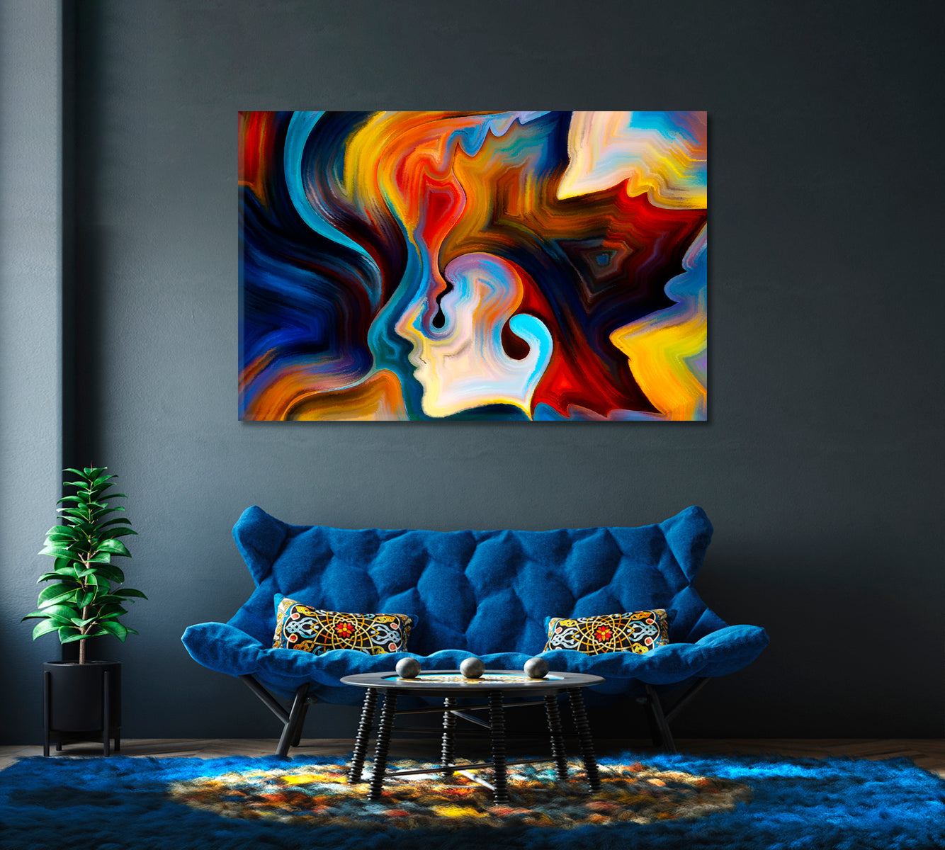Rich Colors Of Fate Abstract Art Print Artesty 1 panel 24" x 16" 