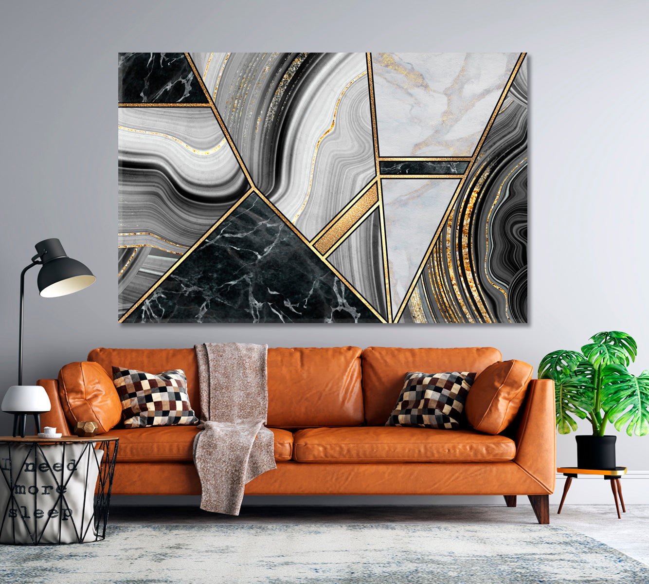 Marble Granite Agate and Gold Abstract Minimalist Art Deco Giclée Print Abstract Art Print Artesty   