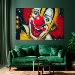Circus Colorful Clown Fine Art Artesty 1 panel 24" x 16" 