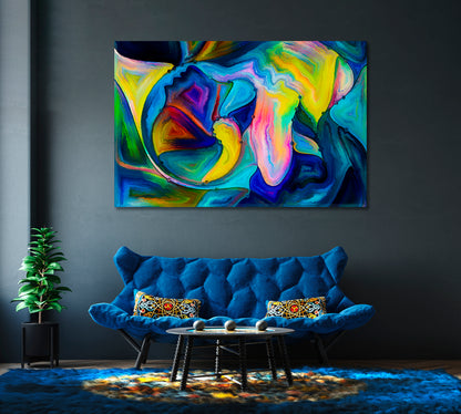 Angels Choice, Vivid Graceful Lines and Shapes Abstract Art Print Artesty 1 panel 24" x 16" 