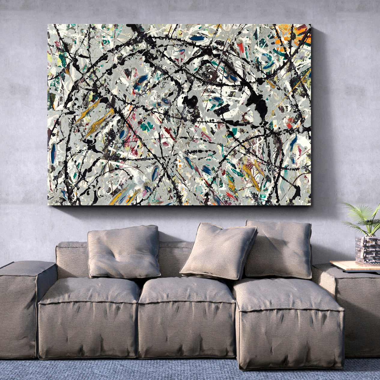 MODERN DRIP ART Jackson Pollock Motives Famous Splatter Artwork Contemporary Art Artesty   