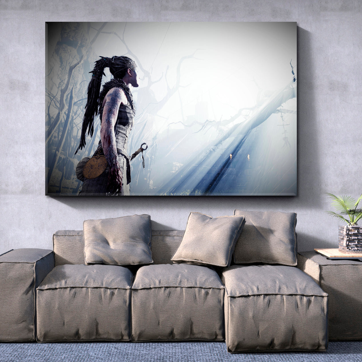 Hellblade Senua’s Sacrifice Fantasy SCI-FI Surreal Psychedelic Surreal Fantasy Large Art Print Décor Artesty 1 panel 24" x 16" 