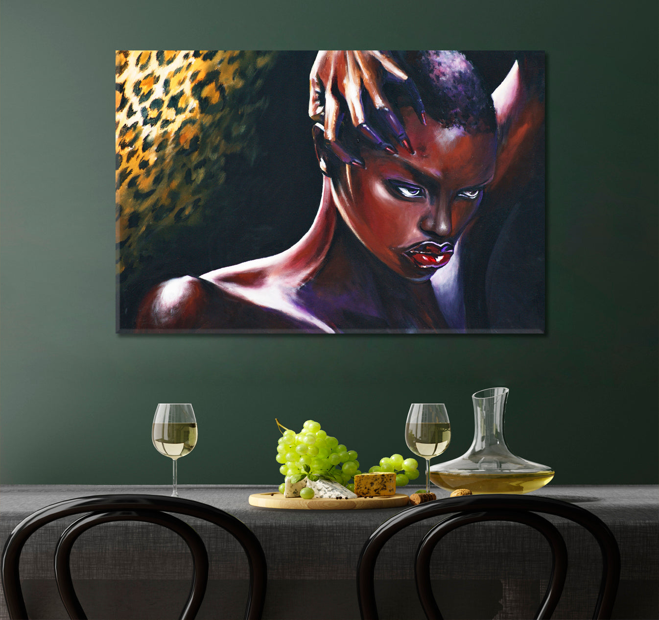 BEAUTY OF BLACK Stunning Beautiful African Woman Contemporary African Style Canvas Print Artesty   