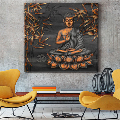 Buddha Lotus Pose Religious Modern Art Artesty   