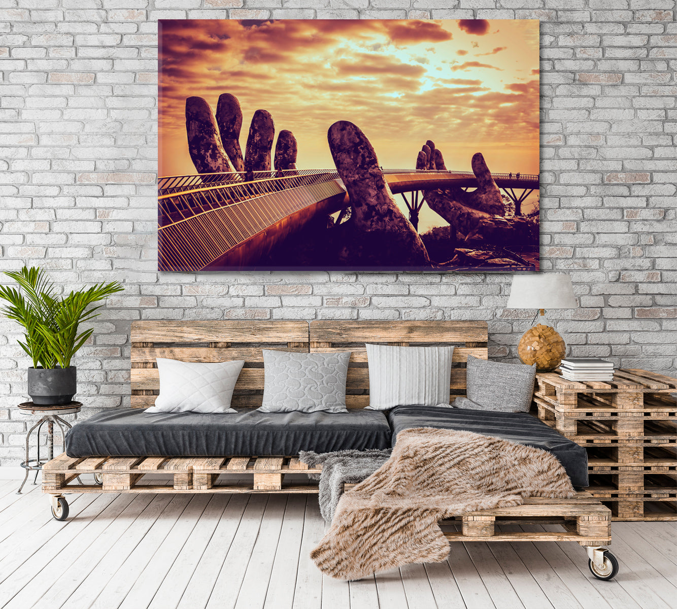 CREATOR'S HANDS Golden Hand Bridge Famous Landmarks Artwork Print Artesty   