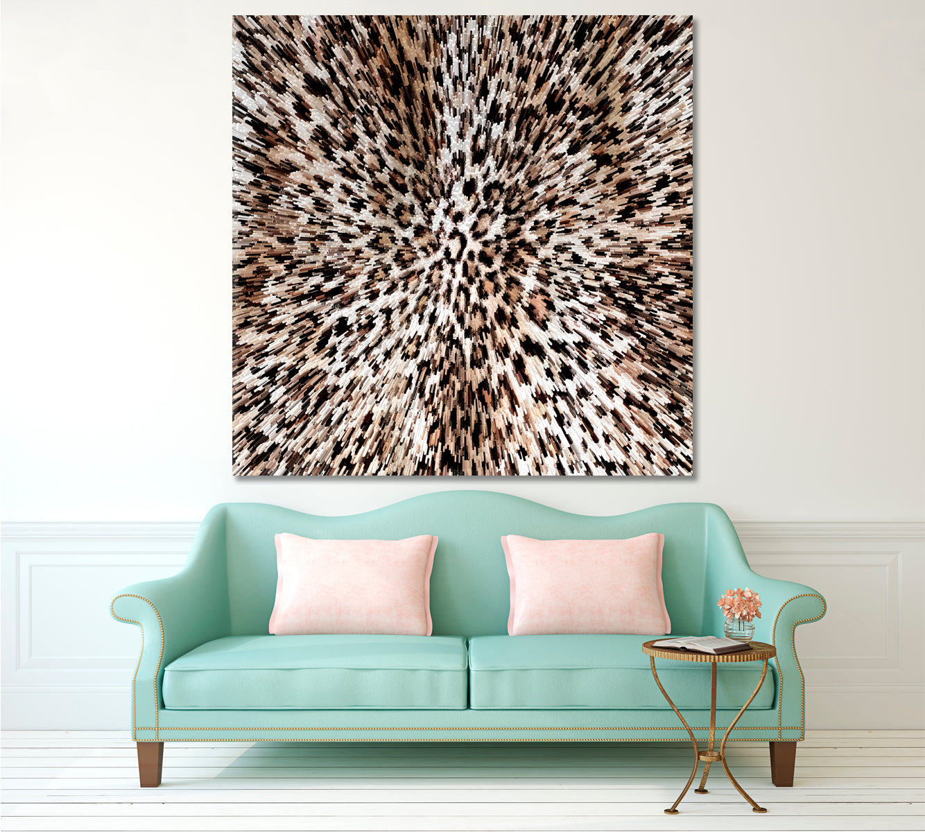 Abstract Leopard Rays Trippy Poster Contemporary Art Artesty   