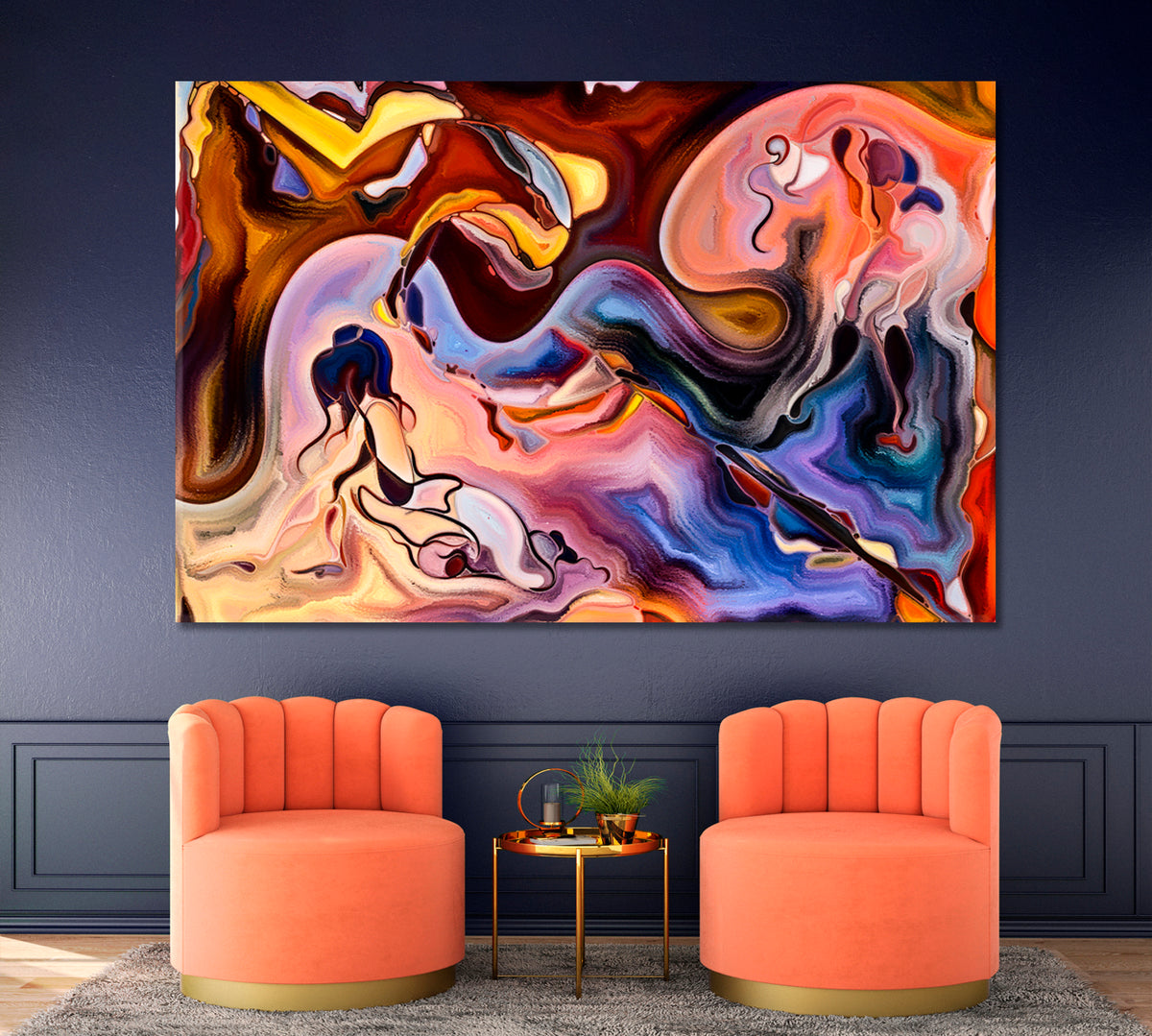 ABSTRACT VARIETY Contemporary Abstraction Contemporary Art Artesty 1 panel 24" x 16" 