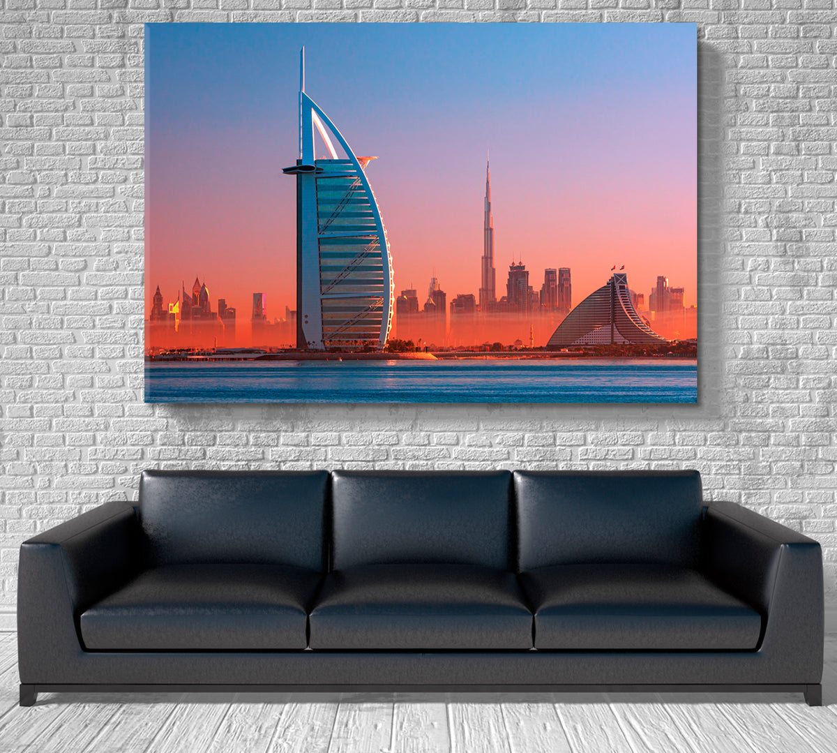 ARAB SAIL TOWER Dubai City Downtown Skyline Jumeirah Beach UAE Cities Wall Art Artesty 1 panel 24" x 16" 